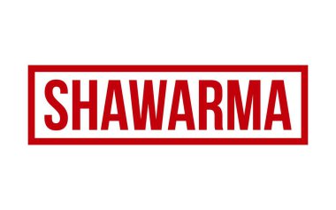 Shawarma Damgası. Shawarma Kauçuk Mühür Mührü
