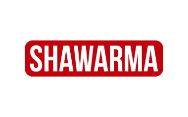 Shawarma Damgası. Kırmızı Shawarma Kauçuk Damgası