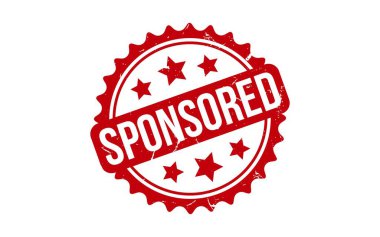 Sponsorlu Pul. Kırmızı Sponsorlu Lastik Damga