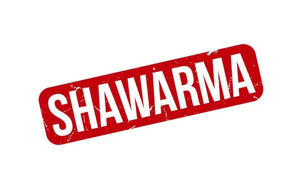 Shawarma Damgası. Kırmızı Shawarma Kauçuk Damgası