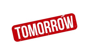 Yarın Pul. Kırmızı Yarın Lastik Damgası