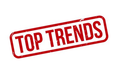 Üst Moda Damgası. Üst Eğilimler Lastik Grunge Mühür Mührü