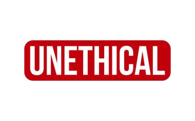 Etik olmayan pul. Kırmızı Etik Olmayan Kauçuk Damgası