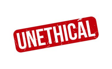 Etik olmayan pul. Kırmızı Etik Olmayan Kauçuk Damgası