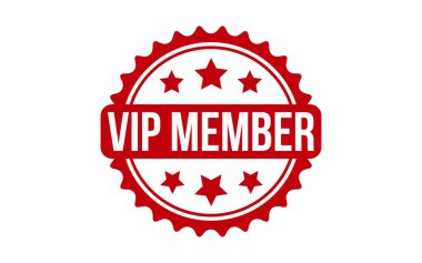 VIP Stamp. Kırmızı VIP Üyesi Rubber grunge Stamp