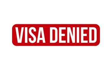 Visa Reddedildi Pul. Kırmızı Visa Reddedilmiş Lastik Damga