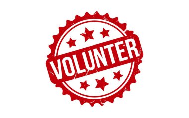 Gönüllü Mühür. Kırmızı Gönüllü Lastik Damga