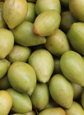 Jujube Geçmişi. Bir sürü lezzetli Hint jujube meyvesi.