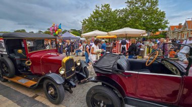 Retro-car exhibition on the annual festival Belle Epoque Soulac 1900. June 7, 2025. Soulac-sur-Mer, France