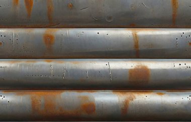 Paslı Metalik Tabaklar Yığıldı