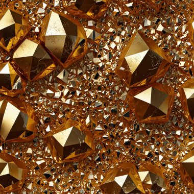 Altın Kristaller Soyut Doku