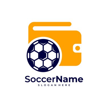 Cüzdanlar Futbol logosu şablonu, futbol logosu tasarım vektörü