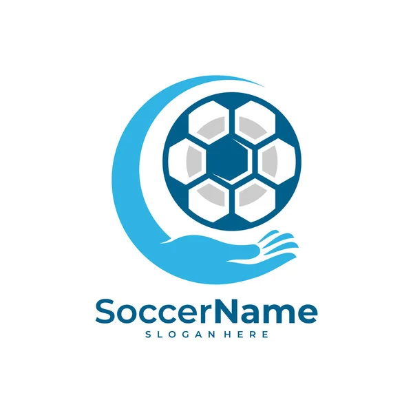 Pflege Fußball Logo Vorlage Fußball Logo Design Vektor — Stockvektor