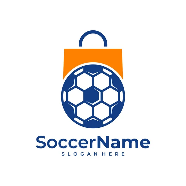 Shop Fußball Logo Vorlage Fußball Shop Logo Design Vektor — Stockvektor
