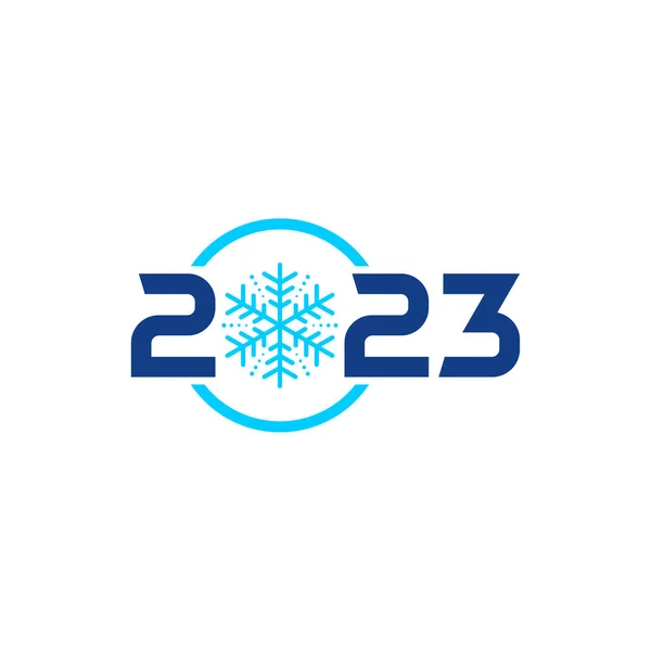 2023冬のロゴテンプレート 冬2023ロゴデザインベクトル — ストックベクタ