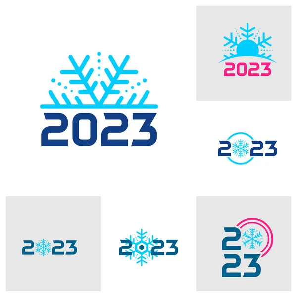 Σύνολο 2023 Winter Logo Template Winter 2023 Logo Design Vector — Διανυσματικό Αρχείο
