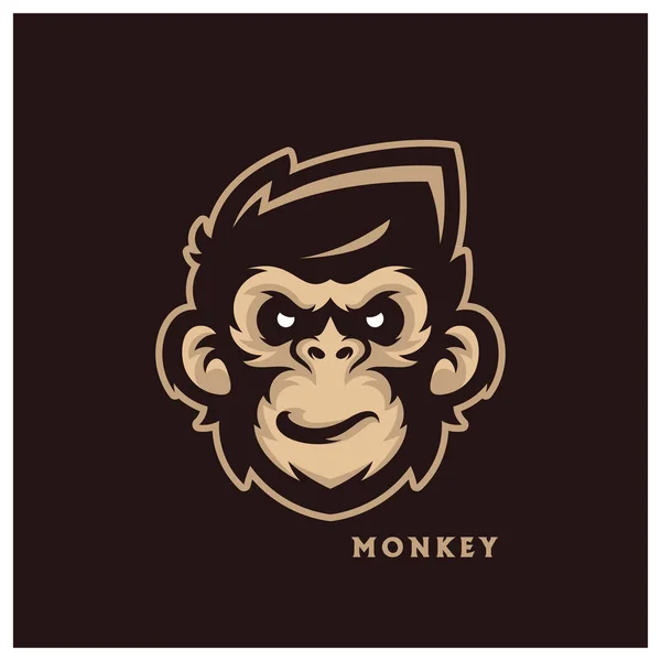 头猴吉祥物标识模板向量 创用猴标志向量 — 图库矢量图片