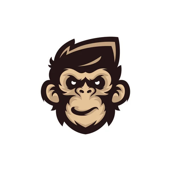 Head Monkey Mascot Logo Template Vector Creative Monkey Logo Vector — Stock Vector