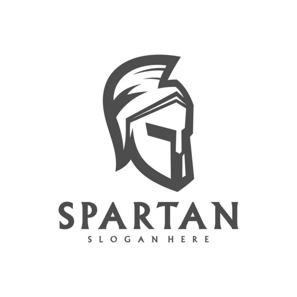 Modèle Logo Sparte Vecteur Créatif Sparta Logo Vecteur Spartan Helmet — Image vectorielle