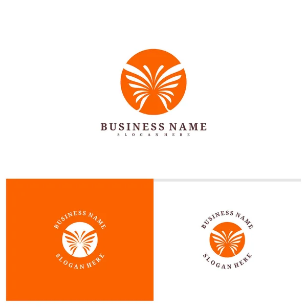 Шаблон Логотипа Бабочки Вектор Дизайна Логотипа Креативной Бабочки — стоковый вектор