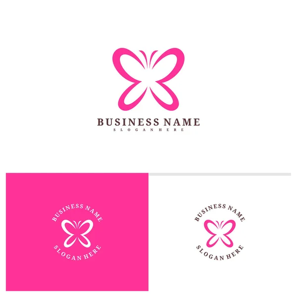 Schmetterling Logo Vorlage Kreativer Schmetterling Logo Designvektor — Stockvektor