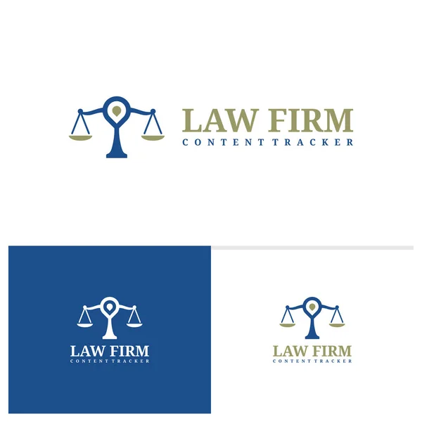 Advokátní Kancelář Bodovým Logem Šablony Creative Law Logo Design Vektor — Stockový vektor