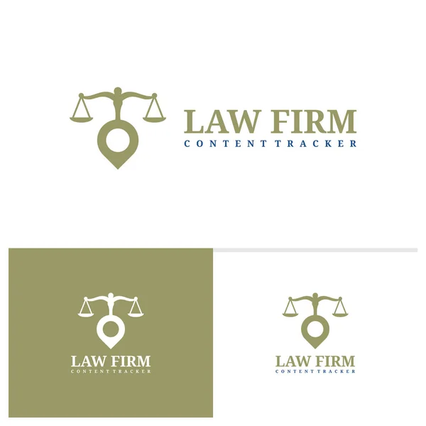 Cabinet Avocats Avec Modèle Logo Point Creative Law Cabinet Logo — Image vectorielle