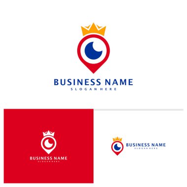 King Point logo şablonu, Creative Point logo tasarım vektörü, King logo konsepti