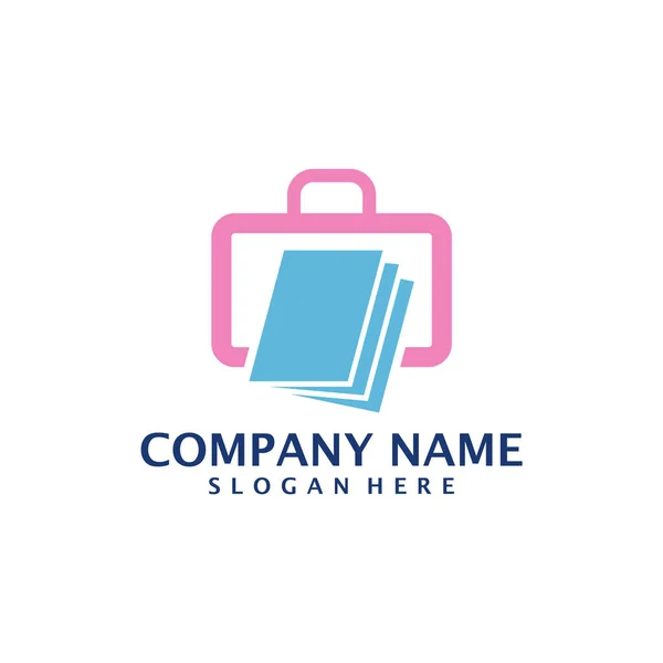 书包标识设计矢量 Suitcase Logo Design Template Concept — 图库矢量图片