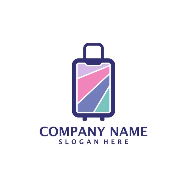 电话Suitcase标志设计矢量 Suitcase Logo Design Template Concept — 图库矢量图片
