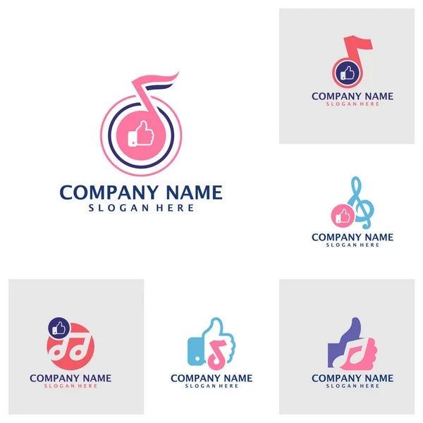 Set Music Logo Design Vector Good Music Logo Design Template — Stock Vector