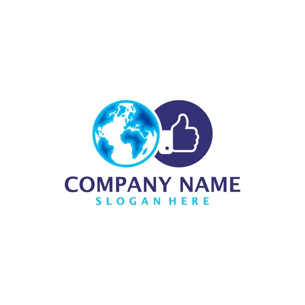 Como Vetor Design Logotipo Mundial Bom Conceito Modelo Logotipo Mundo — Vetor de Stock