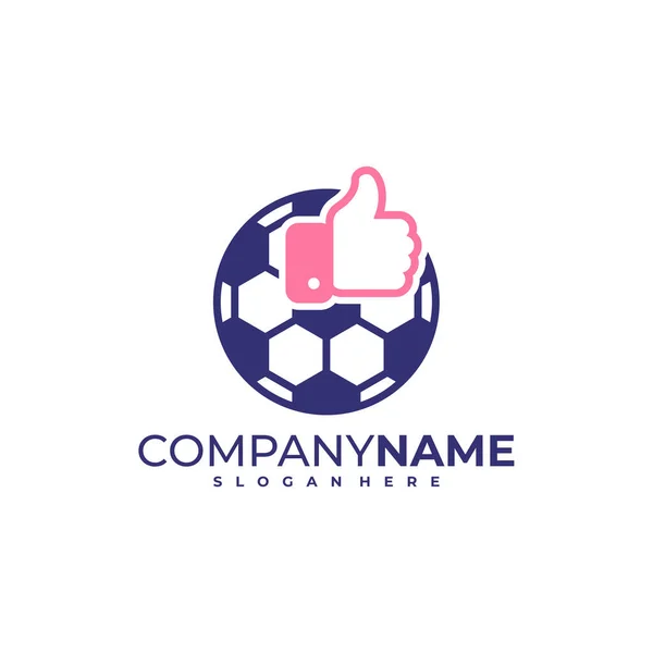 Soccer Logo Design Vector Good Football Logo Design Template Concept — Stock Vector