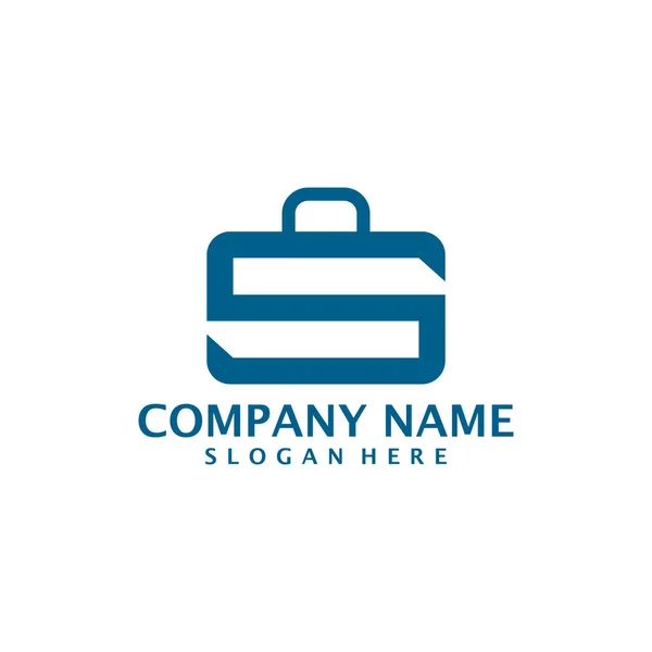 Carta Com Vetor Design Logotipo Mala Inicial Com Conceito Modelo —  Vetores de Stock