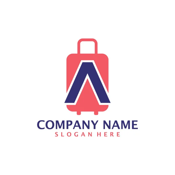 Carta Com Vetor Design Logotipo Mala Inicial Com Conceito Modelo —  Vetores de Stock