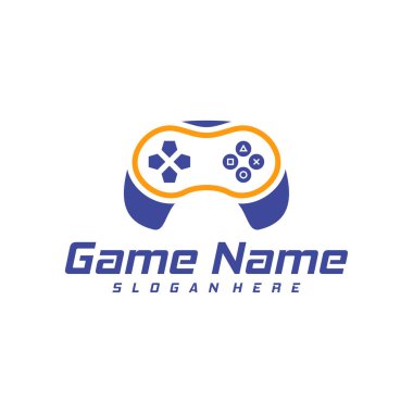 Gamepad logo tasarım vektörü. Yaratıcı Joystick logo tasarım şablonu kavramı