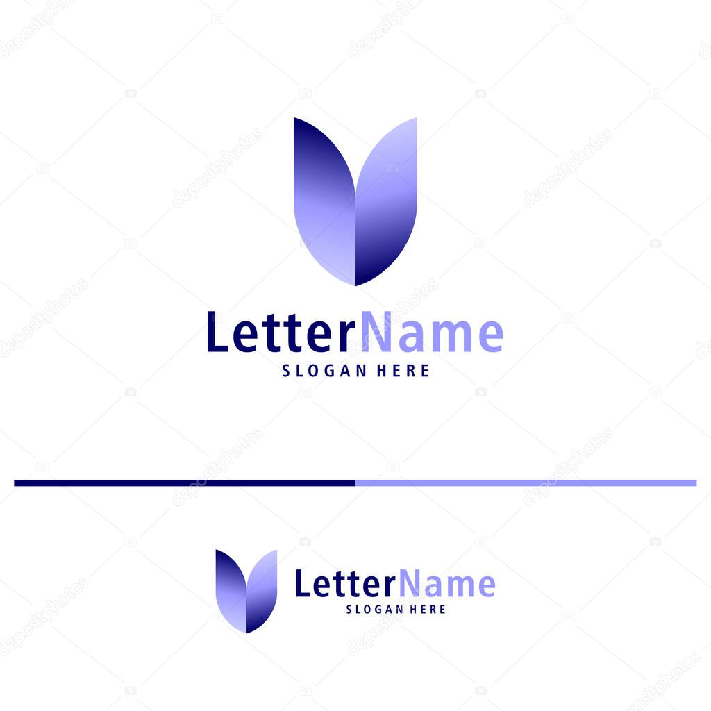 Modern letter V logo design vector. Creative V logo concepts template