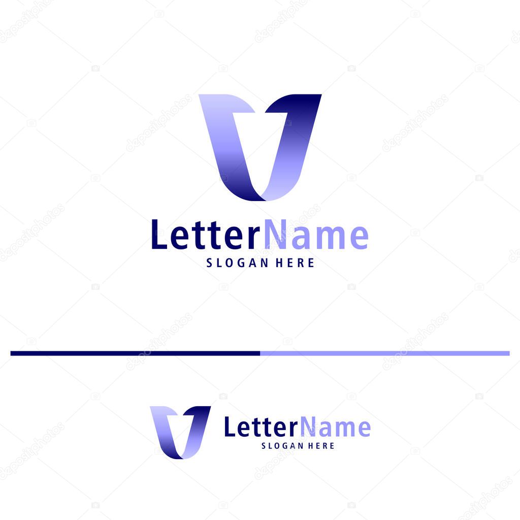 Modern letter V logo design vector. Creative V logo concepts template