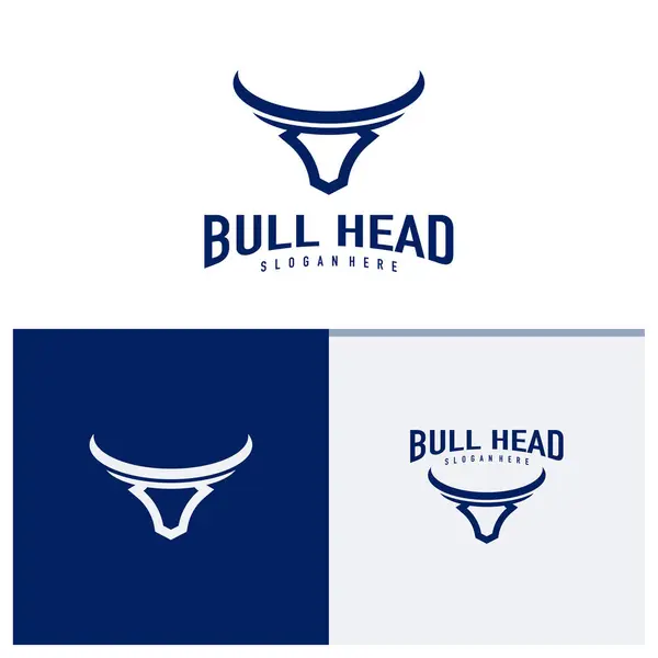 Tête Taureau Logo Vecteur Conception Logo Illustration Bull Concept Illustrations De Stock Libres De Droits