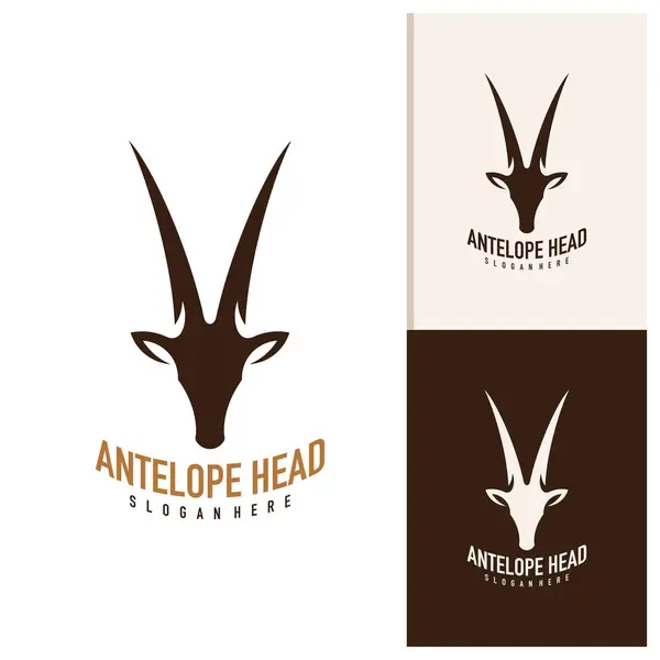 Antelope Tête Logo Design Vecteur Antelope Illustration Logo Concept Illustrations De Stock Libres De Droits
