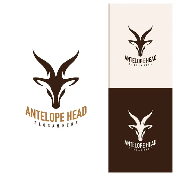 Antelope Tête Logo Design Vecteur Antelope Illustration Logo Concept Vecteurs De Stock Libres De Droits