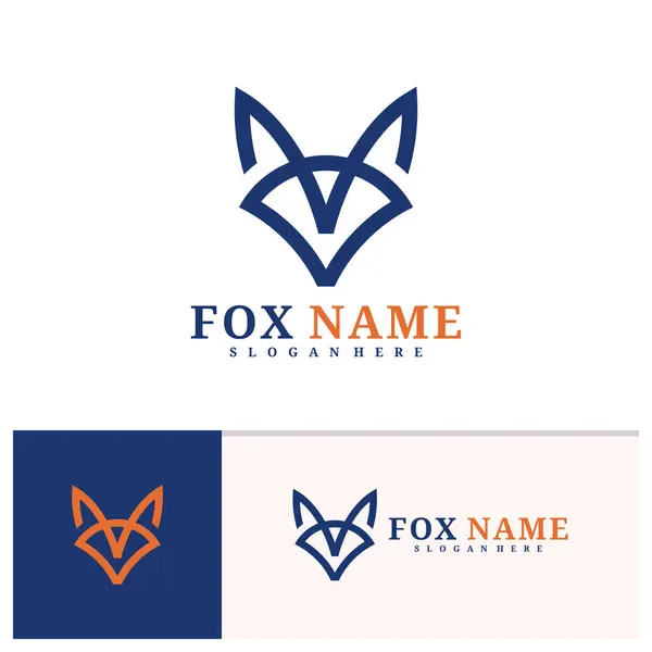 Fox Logo Vector Template Creative Fox Head Logo Design Concepts Vecteurs De Stock Libres De Droits