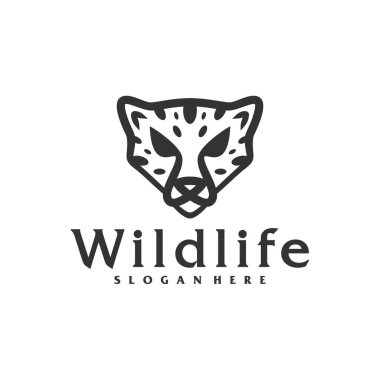 Çita logo vektör şablonu, Yaratıcı Çita baş logo tasarım kavramları