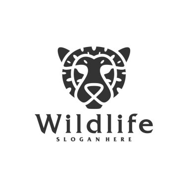 Çita logo vektör şablonu, Yaratıcı Çita baş logo tasarım kavramları