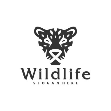 Çita logo vektör şablonu, Yaratıcı Çita baş logo tasarım kavramları