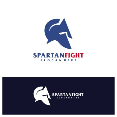 Sparta logo tasarım konsept vektörü. Sparta Baş Logosu Tasarım Şablonu. Yaratıcı Sembol. Simge