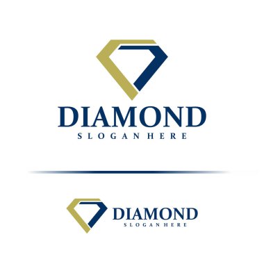 Elmas logosu tasarım vektörü. Elmas Logo Tasarım Şablonu. Yaratıcı Sembol. Simge