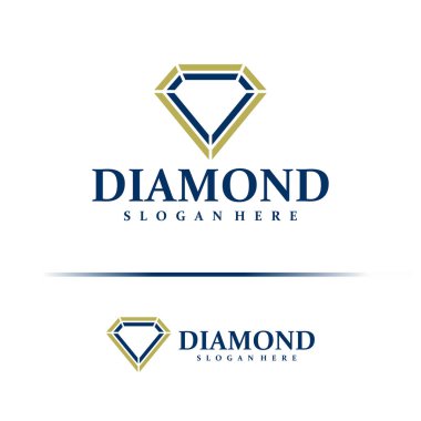 Elmas logosu tasarım vektörü. Elmas Logo Tasarım Şablonu. Yaratıcı Sembol. Simge