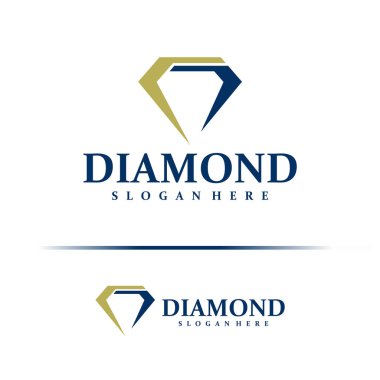 Elmas logosu tasarım vektörü. Elmas Logo Tasarım Şablonu. Yaratıcı Sembol. Simge