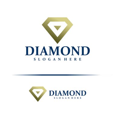 Elmas logosu tasarım vektörü. Elmas Logo Tasarım Şablonu. Yaratıcı Sembol. Simge
